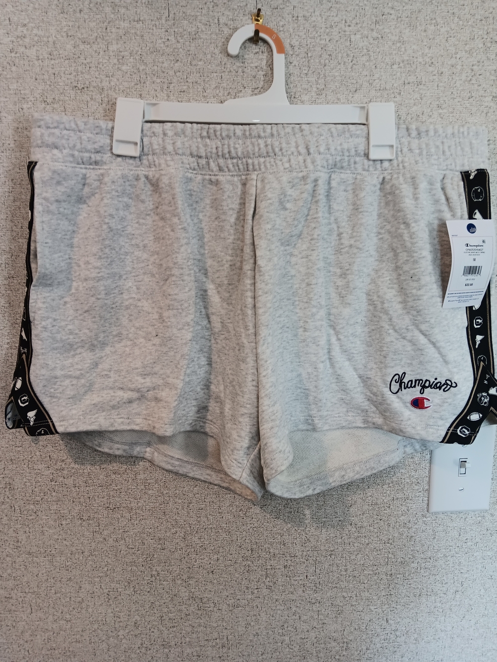 Champion Gray Athletic Lounge Shorts with Black Trim Womens Size 1X